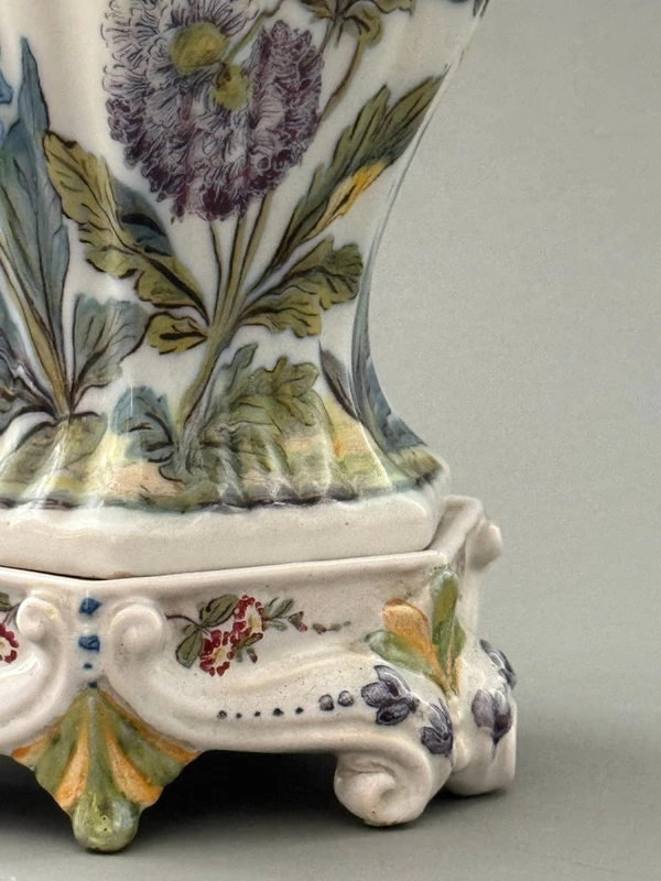 Vases « potiche » en majolique de la manufacture Antonibon, Nove Di Bassano – XIXe siècle