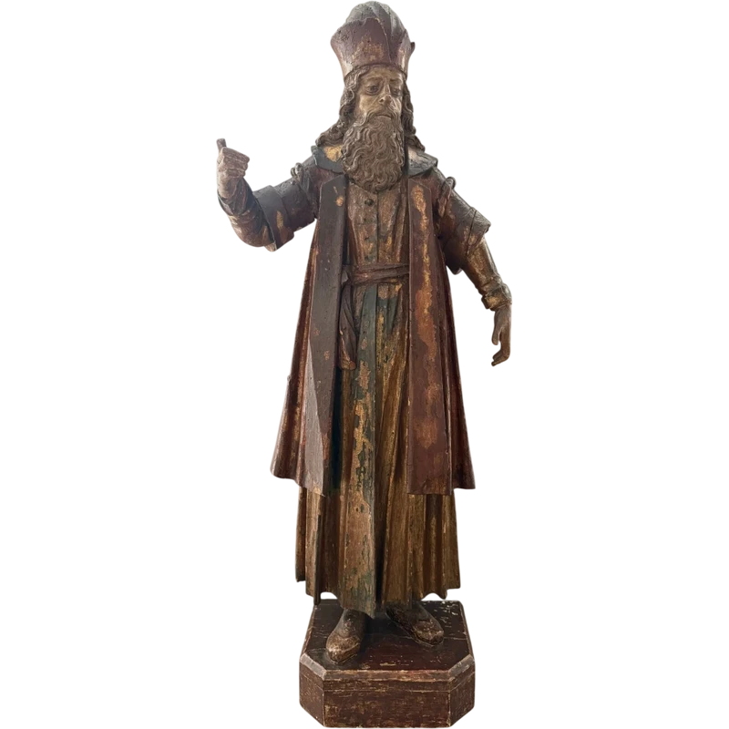 Wooden sculpture of a dignitary, Austria—late 15th century