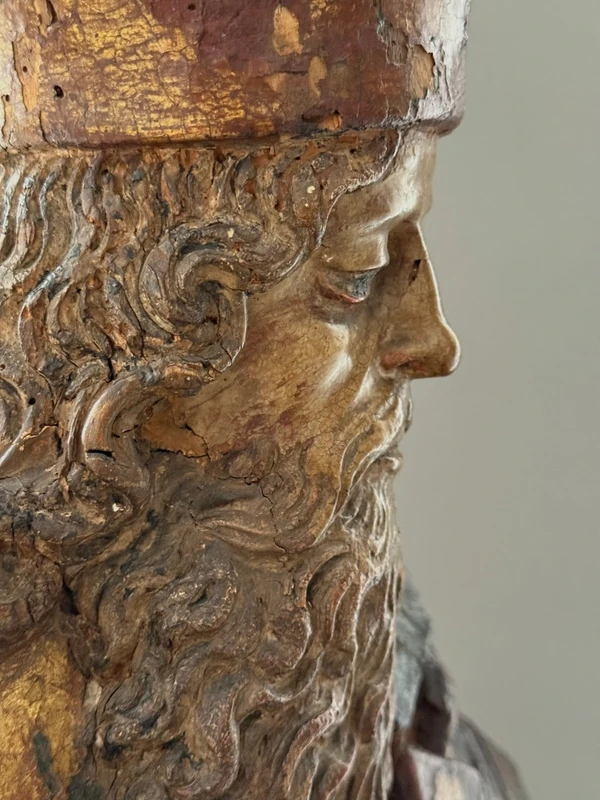 Sculpture en bois représentant un dignitaire, Autriche – fin du XVe siècle
