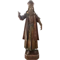 Wooden sculpture of a dignitary, Austria—late 15th century