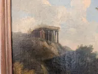 Paesaggio classico con rovine e figure