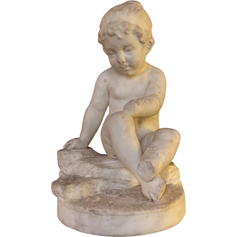 Bambina in marmo statuario - fine XVIII secolo
