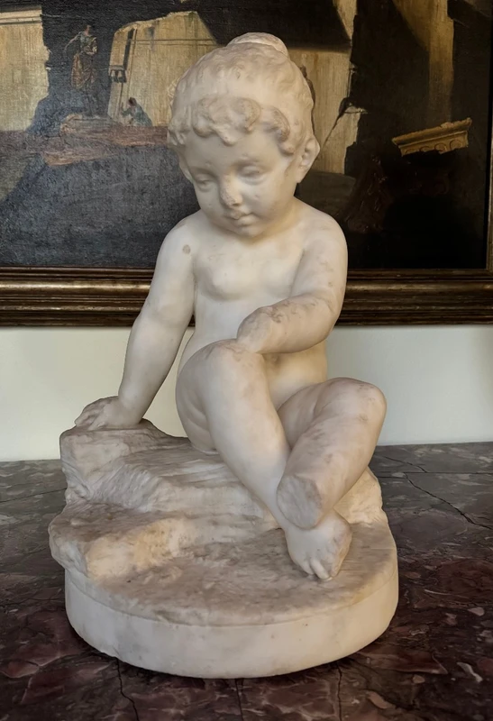Bambina in marmo statuario - fine XVIII secolo