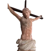Cristo in alabastro rosa.XVIII secolo