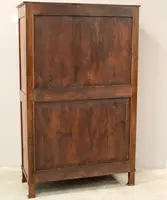 Ancienne commode-vitrine de style Empire en noyer, XIXe siècle