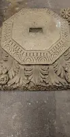 Antique stone capital decorated with plant and floral motifs, 19th century