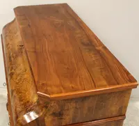 Ancienne commode à abattants de style Louis-Philippe en noyer, XIXe siècle