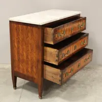 Antique Louis XVI-style inlaid chest of drawers, 18th century