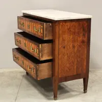 Antique Louis XVI-style inlaid chest of drawers, 18th century