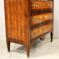 Antique Louis XVI-style inlaid chest of drawers, 18th century