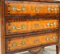 Antique Louis XVI-style inlaid chest of drawers, 18th century