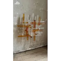 Applique murale en verre coloré, Poliarte, années 60