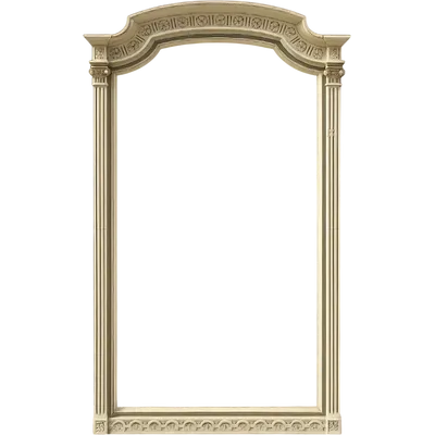 Cadre de miroir de style Louis XVI, en bois sculpté et laqué