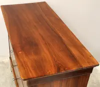 Antique 19th-century Luigi Filippo-style cappuccino-colored walnut chest of drawers