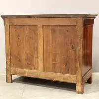 Antique 19th-century Luigi Filippo-style cappuccino-colored walnut chest of drawers