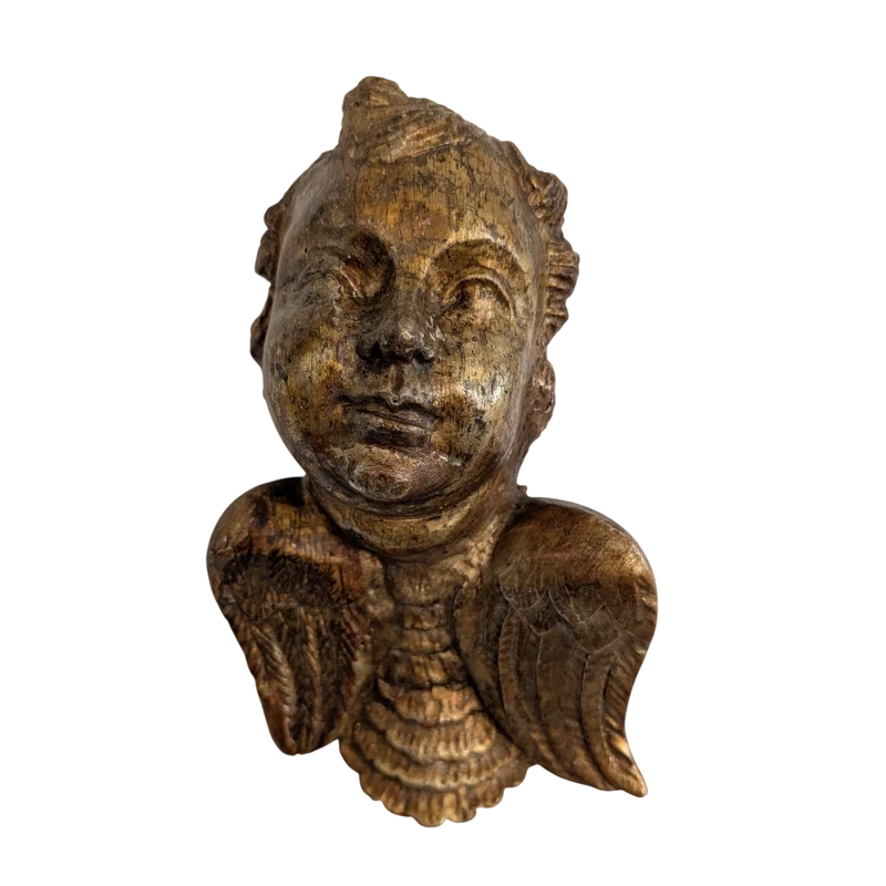 Cherubino in legno scolpito e dorato a mecca – XVIII secolo