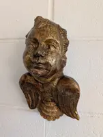 Cherubino in legno scolpito e dorato a mecca – XVIII secolo