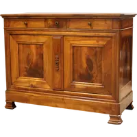 Ancien buffet Louis-Philippe en noyer, XIXe siècle