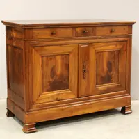 Ancien buffet Louis-Philippe en noyer, XIXe siècle