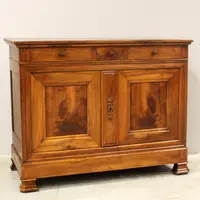 Ancien buffet Louis-Philippe en noyer, XIXe siècle