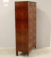 Ancienne commode à tiroirs de style Napoléon III, marquetée, XIXe siècle
