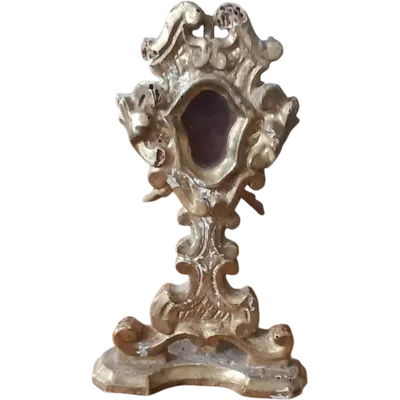Reliquiario in legno dorato XVIII secolo