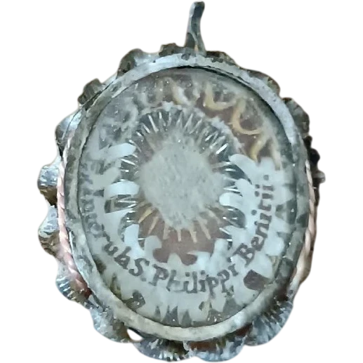 Ancient silver relic of Saint Philip Benizzi