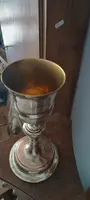 Ancien calice de messe en cuivre et laiton argenté