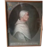 Antica tempera su carta  - ritratto di papa Sisto VI -XVIII secolo