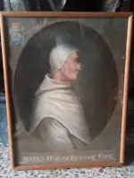 Antica tempera su carta  - ritratto di papa Sisto VI -XVIII secolo