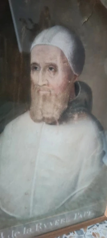 Ancienne tempera sur papier  - portrait du pape Jules II - XVIIIe siècle