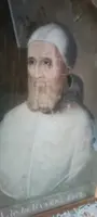 Ancienne tempera sur papier  - portrait du pape Jules II - XVIIIe siècle
