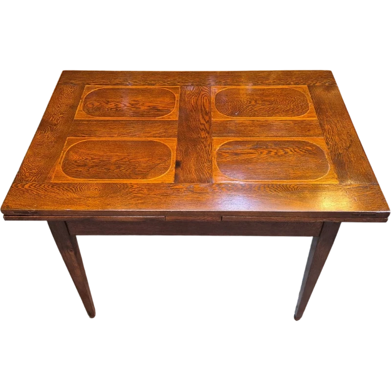 Antique 19th-century extendable table with threaded joints