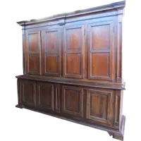Credenza sacrestia antica doppiocorpo lombarda