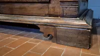 Credenza sacrestia antica doppiocorpo lombarda