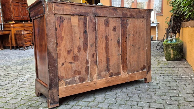 Credenza servante antica cappuccina Luigi Filippo in noce