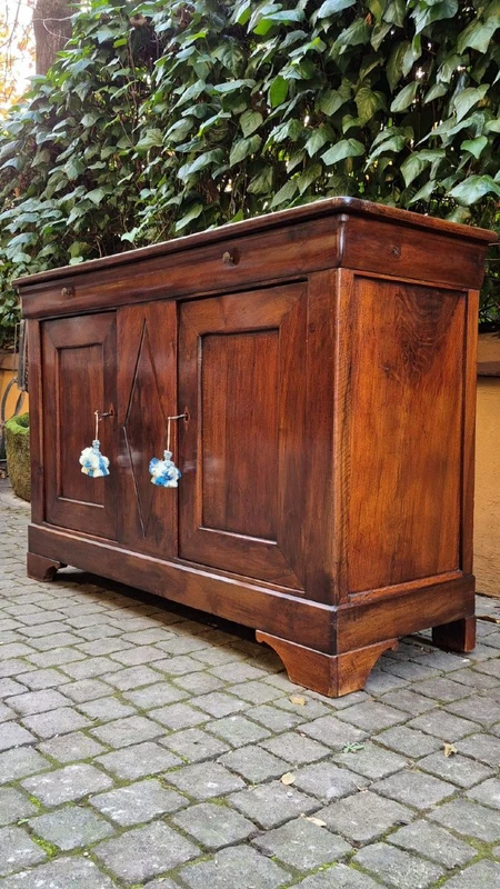 Credenza servante antica cappuccina Luigi Filippo in noce