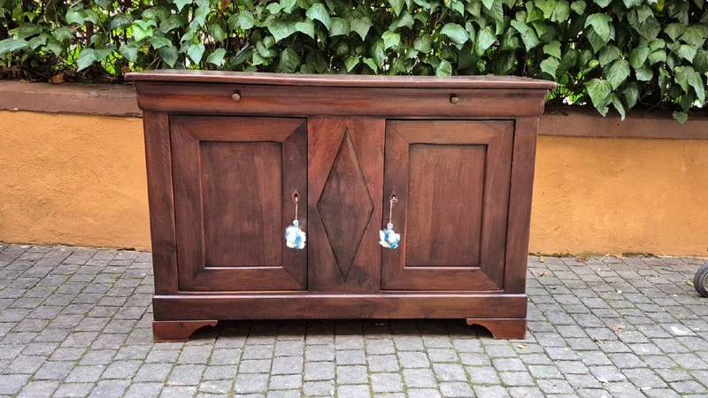 Credenza servante antica cappuccina Luigi Filippo in noce