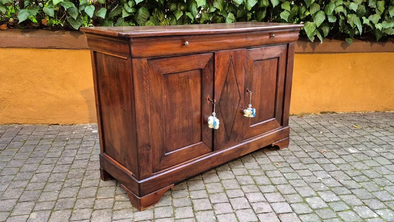 Credenza servante antica cappuccina Luigi Filippo in noce