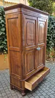 Small antique Emilian sideboard with walnut veneer