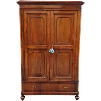 Small antique Emilian sideboard with walnut veneer