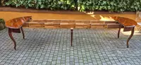 Antique 4-meter extendable round walnut table from the 19th century