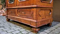 Antique Louis Philippe display bookcase with walnut veneer