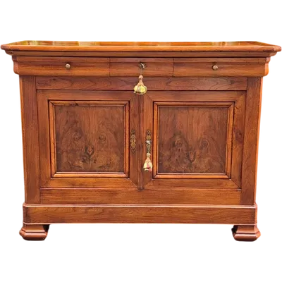 Antique Louis Philippe-style sideboard with recessed panel