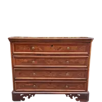 Commode lombarde à tiroirs, plaquée et marquetée