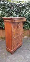 Secretaire antico Luigi Filippo cappuccino in noce e radica
