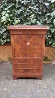 Secretaire antico Luigi Filippo cappuccino in noce e radica