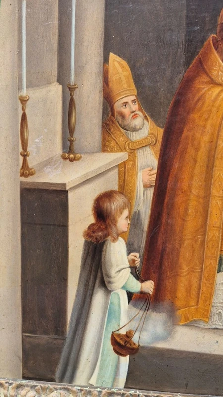 Tableau ancien représentant le couronnement d'Henri VI