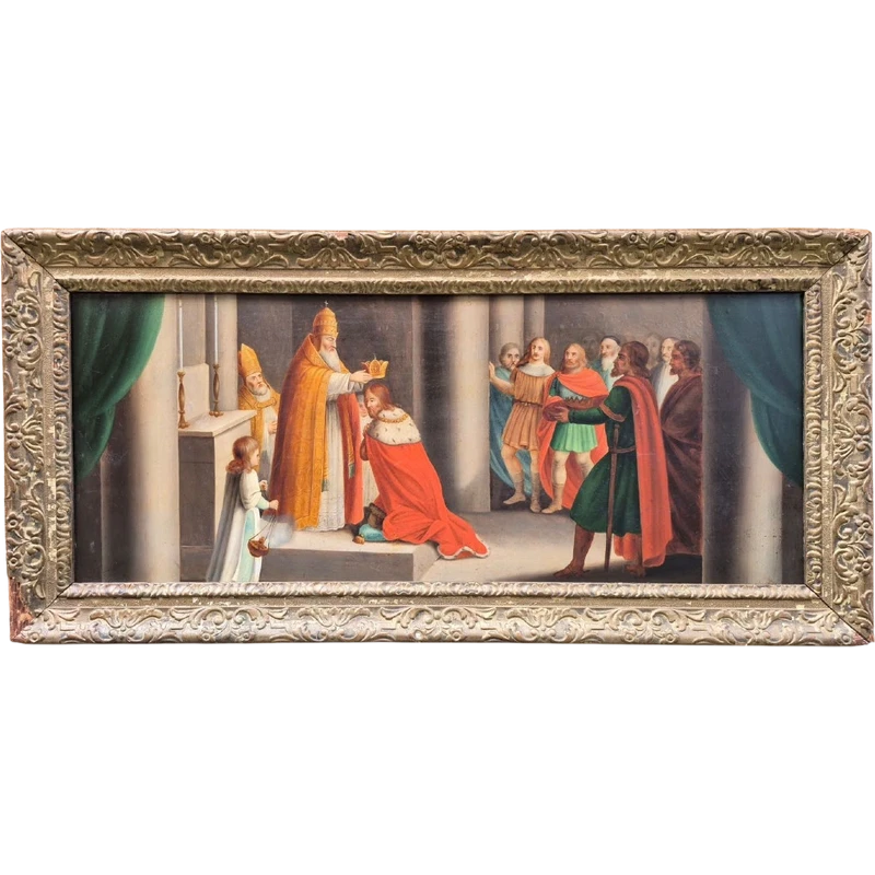 Tableau ancien représentant le couronnement d'Henri VI