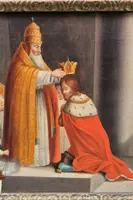 Tableau ancien représentant le couronnement d'Henri VI